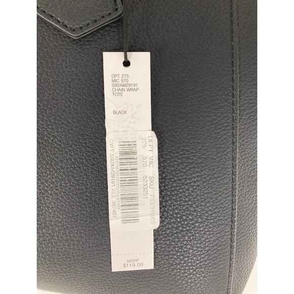 ANTONIO MELANI BLACK LEATHER SHOULDER BAG WITH CARD WALLET - Picture 4 of 13